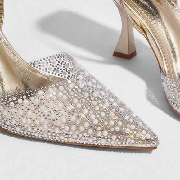 - Woman Shoes High Heel Pump Shoes Wedding Shoes For Graduation Heels - Picture 3 of 4